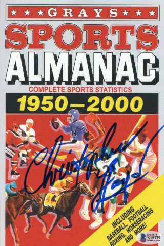 Christopher Lloyd " Back To The Future " Autograph Signed Prop Almanac Becket 2