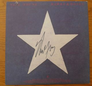 Neil Young Signed Autograph Auto " Hawks And Doves " Album Lp