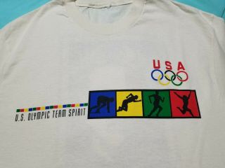 Vtg 90s Olympics Centennial 100 Years T Shirt M/l Single Stitch Olympic Games