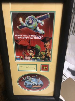 Toy Story Framed Photo Signed By Tom Hanks And Tim Allen