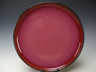 Vtg Edith Heath Pottery Ceramics Raspberry Coupe 13 " Chop Serving Plate Charger