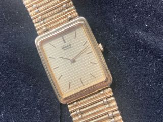 Vintage Mens Gold Tone Seiko 7430 - 5460 Quartz Watch Non - / Parts / Repair