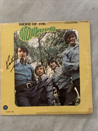 The Monkees Autographed More Of The Monkees Album Record Lp Cover By All 4
