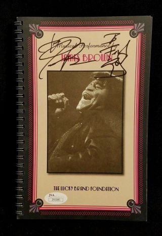 James Brown (d.  2006) " Godfather Of Soul " Signed Booklet Lucky Brand Fund Jsa Loa
