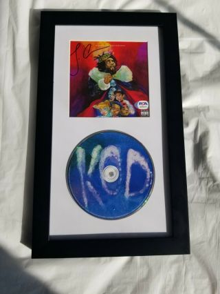 J Cole Signed Kod Cd Cover W/ Psa Framed Autographed Rap Hip Hop Music Album