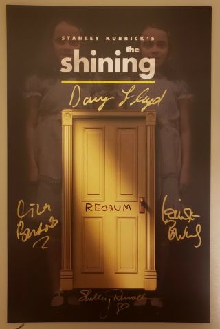 Shelley Duvall,  The Burns Twins,  Danny Lloyd Signed 11x17 The Shining Poster