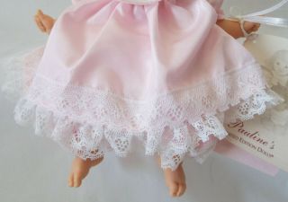 Dolls by Pauline Lexy 9” Vinyl Baby Doll LE Blonde in Pink Taffeta with Tag 3