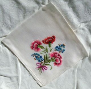 Vintage 13 " Square Handkerchief 1950 