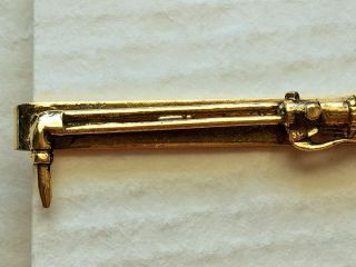 Vintage Gold - Tone Airco Cutting Torch Tie Bar/Clip,  2.  5 