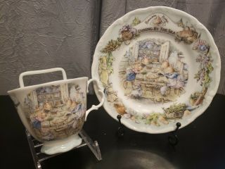 Rare Royal Doulton 2001 Brambly Hedge Dining By The Sea Tea Plate 6 /4 " And Cup