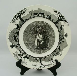 Wedgwood Kruger National Park 10 5/8 " Dinner Plate - Chacma Baboon W/ Map