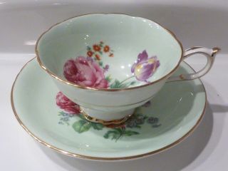 Paragon Double Warrant Cabbage Rose Tea Cup And Saucer Set England