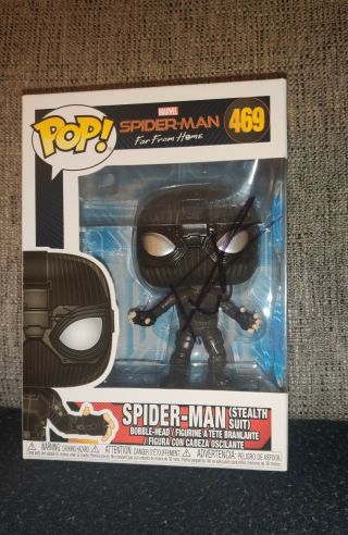 Signed Tom Holland Spiderman Home Coming Funko Pop