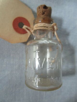 Antique Oliver Typewriter Oil Bottle With Cork Top