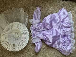 American girl Samantha retired Purple bridesmaid dress And Fancy hat,  Historical 2