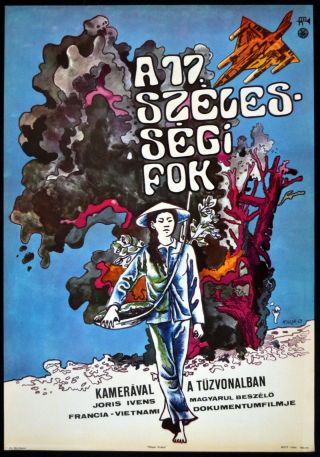 17th Parallel: Vietnam In War 1968 Joris Ivens Hungarian Poster