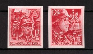 German Reich 1945 12th Anniversary Of Nazis Mnh B292 - B293 Mi.  909 - 910 U