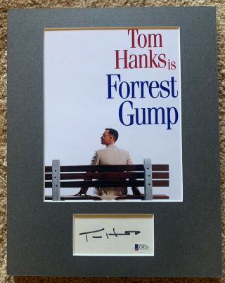 Tom Hanks Signed Autograph 11x14 Matted Photo Display Forrest Gump Bas Certified