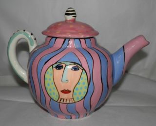 Wendy Ide Williams Art Pottery Teapot Ny Hudson Valley 20th Century Artist
