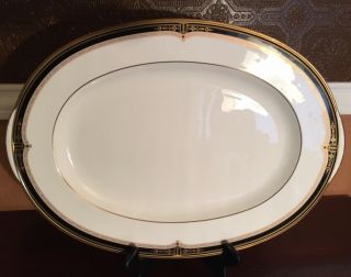 Noritake Gold And Sable Very Rare & Large 16 3/4” By 12” Platter Pattern 9758