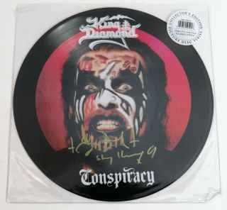 King Diamond Mercyful Fate Signed Autograph " Conspiracy " Vinyl Picturedisc Lp
