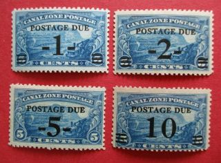 Sgd120 - D123 1929 Canal Zone Postage Due Overprints On 5c Blue Stamps Mnh