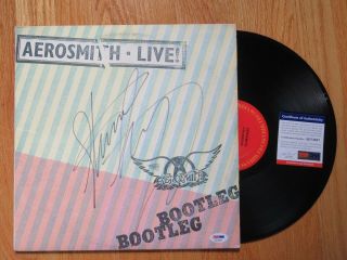 Singer Steven Tyler Of Aerosmith Signed Live Bootleg 1978 Record Psa Ad74887