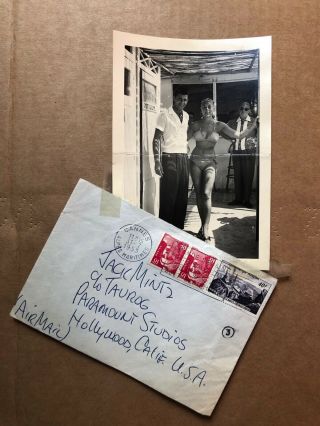 Jerry Lewis Signed Photo And Envelope