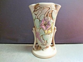 Roseville " Morning Glory " Vase 725 - 7.  Circa 1935.  7 " Hi