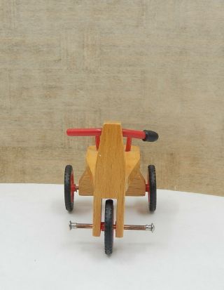 Vintage Wooden German Tricycle Toy Dollhouse Miniature 1:12 3