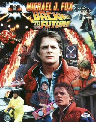 Michael J.  Fox Back To The Future Signed Authentic 11x14 Photo Psa/dna Y92756