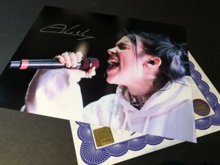 Hand Signed Billie Eilish 10x8 Photo - Authentic Autograph With Proof