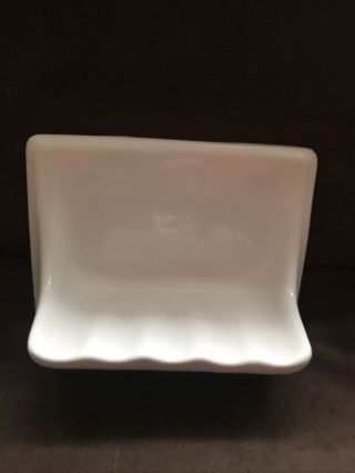 Vintage White Porcelain Wall Mount Soap Holder Dish Usa Shower /tub 22 Years Old