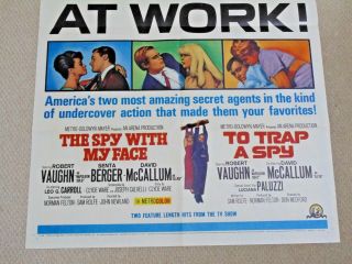 TO TRAP A SPY /THE SPY WITH MY FACE CINEMA US ONE SHEET POSTER 1966 U.  N.  C.  L.  E 3