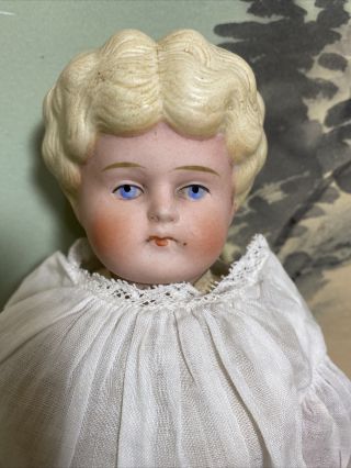 Parian Stone Bisque Shoulder Head Doll Antique German Perfect Head China Glazed