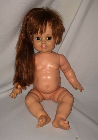 Ideal Vintage Large Baby Crissy Chrissy Doll Grow Hair 1972 - 1973 & Crochet Set