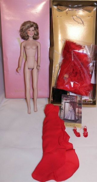 Franklin Vanna White In Red 16 " Vinyl Doll In Ob
