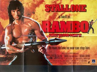 Rambo First Blood Part Ii 2 Movie Quad Poster 1985 Sylvester Stallone