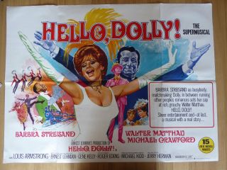 Hello Dolly (1969) - Uk Quad Film/movie Poster,  Barbra Streisand
