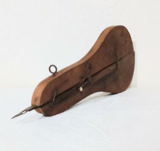 Vintage Wooden Weaving Rug Shuttle Needle Hooking Punch Antique Rug Tool.