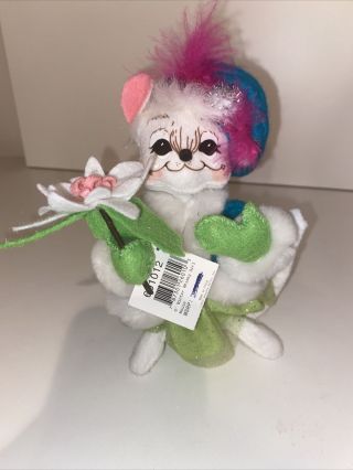 6” Annalee 2012 Winter Whimsy Girl Mouse With Tags Very