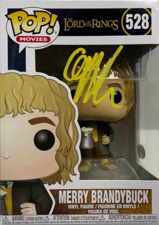 Dominic Monaghan Signed Lord Of The Rings Funko Pop 528 Psa Ai83457