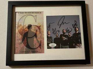 A Day To Remember Band Autographed Signed Framed Cd Cover With Jsa Qq50404