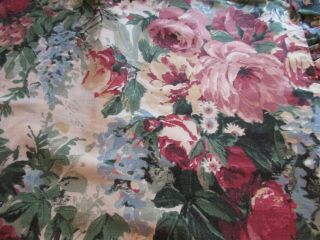 Set Of 2 Vintage Springs Pillow Shams Ruffled Floral Pink & Burgundy Roses Usa