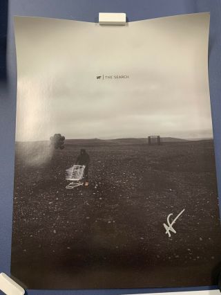 Very Limited Nf Hand Signed 18x24 The Search Album Poster Rare Rapper