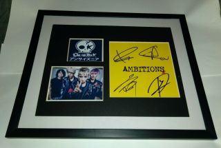 One Ok Rock Signed Ambitions Cd Framed Photo Eye Of The Storm 35xxxv Proof