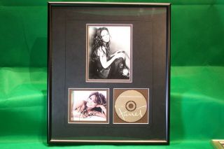 Janet Jackson Signed Photo,  Cd Cover,  And Cd " All For You " Framed And Matted.