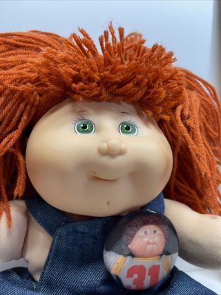 Vintage Mattel First Edition Cabbage Patch Kids 1988 Doll green eye red hair 2