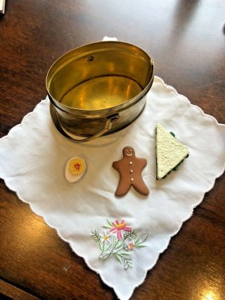 American Girl Samantha Tea Tin Lunch Box Set Napkin Egg Sandwich No Cookie