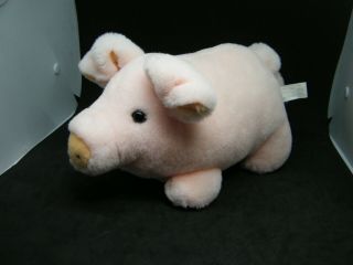 Vintage America Wego 2380 Pink Pig Plush Stuffed Animal 10.  5 " Long